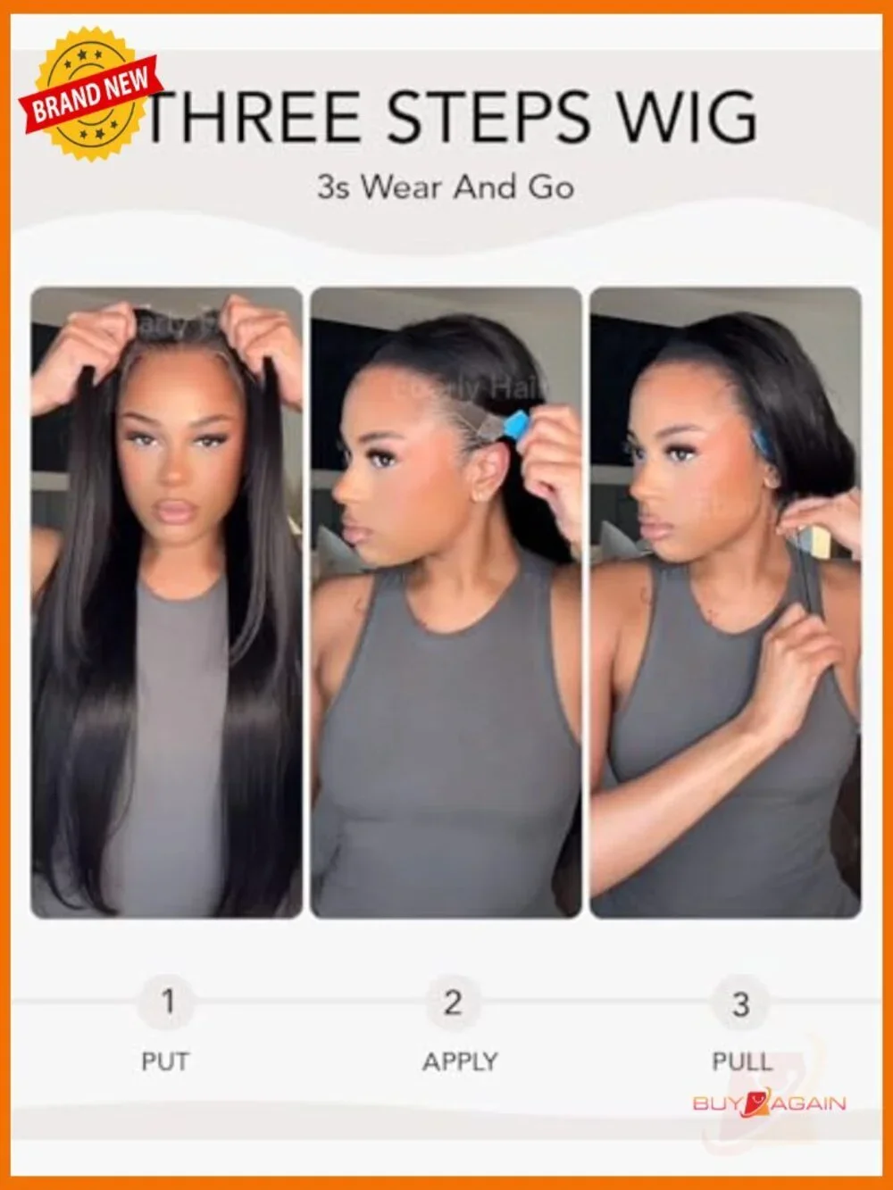 13x6 Glueless Human Hair Wig Straight Pre Plucked Pre Cut HD Lace Drawstring